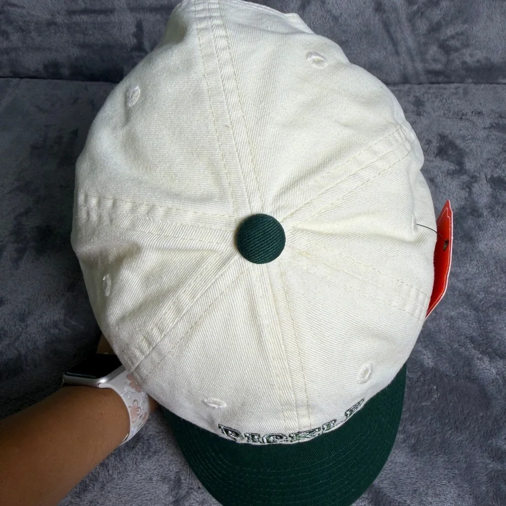 American Needle Pickle Club Baseball Hat Ivory Green Adjustable NWT Cap